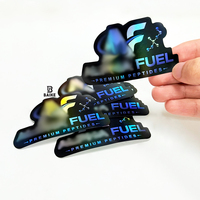 Étiquettes autocollantes découpées à la forme pour flacons, imperméables, holographiques, personnalisées, en vinyle, avec logo imprimé, pour emballage