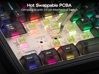 AULA F99 Max 96% Keyboard Mekanik Nirkabel Layar Pintar Tombol Putar Gasket Hot Swappable RGB Tri Mode 8000mAh PBT Keycaps Gaming