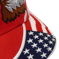 Casquette de baseball premium avec broderie 3D Aigle, motif camouflage drapeau américain, logo personnalisé, casquette tactique streetwear détaillée, vente en gros, casquette structurée