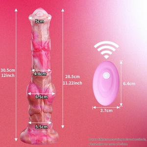 Vibradores YOCY Long Horse Dildo de 12 Pulgadas, Juguete Sexual de Silicona con Forma de Pene de Monstruo de Fantasía para Mujeres y Hombres, Vibrador de Bala de 7.7 cm - Product Image 6