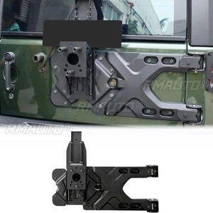 Support de roue de secours en alliage d'aluminium pour Jeep Wrangler JK 2007-2017, support de roue de secours en forme de feuille de lotus, charnières renforcées, accessoires de voiture - Product Image 2