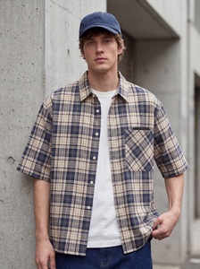 <span class=keywords><strong>Camicia</strong></span> Corta da <span class=keywords><strong>Uomo</strong></span> Personalizzata, Vestibilità Ampia, Manica Corta, Morbida Flanella, <span class=keywords><strong>Camicia</strong></span> Premium a <span class=keywords><strong>Quadri</strong></span> con Bottoni - Product Image 3