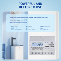 Compteur d'énergie prépayé intelligent triphasé 4 fils sur rail DIN avec contrôle à distance, WiFi, Zigbee, Tuya, compteur PV