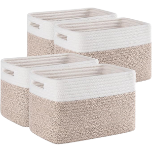 Best Price Cotton <b>Basket</b> High Quality Rope Cord for Home Office <b>Storage</b> Simple Style for Elegant Decoration Made in Vietnam - Product Image 1