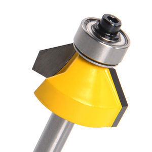 <span class=keywords><strong>45</strong></span> độ chamfer <span class=keywords><strong>Router</strong></span> <span class=keywords><strong>bit</strong></span>, 1/4 Chân, 1/4 cắt sâu, nới lỏng cạnh cắt với bóng mang cho gỗ profiling, viền - Product Image 1