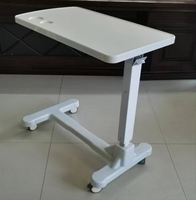 Table à manger médicale en promotion, idéale pour les personnes âgées et les patients, table à manger à roulettes réglable en hauteur pour hôpital