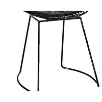 Chaise de salle à manger moderne en fil de fer avec dossier rembourré, structure métallique, empilable, assise imperméable pour la maison, le café, le restaurant