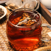 Teh Chen Pi Puer Alami, Campuran Kulit Jeruk Keprok Tua & Teh Pu-erh, 50 Kantong Piramida 200g