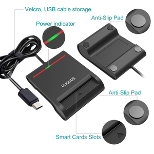 Lector de Tarjetas Inteligentes USB C Plug and Play, Lector de Tarjetas EMV ATM CAC ID IC, Escáner de Tarjetas de Crédito para Uso en Banca, Gobierno y Oficinas - Product Image 5
