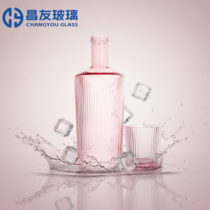 Botella de Vidrio Transparente Vacía Redonda para Licores, 500ml, 700ml, 750ml, <span class=keywords><strong>1L</strong></span>, con Tapa de Rosca, para Vodka, Ginebra, Whisky, en Oferta - Product Image 5