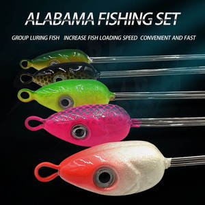 Nuevo 20.5cm11g 5 brazos Alabama Umbrella Rig Señuelo de pesca Rig Kit Set <span class=keywords><strong>Bass</strong></span> Swimming Bait - Product Image 5