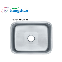 Évier de cuisine à cuve unique ODM 75x45CM, acier inoxydable 304 de calibre 16, extra profond, qualité commerciale, sous plan