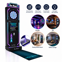 Machine de jeu de fléchettes d'arcade, éclairage LED, plateforme antidérapante, écran tactile, fonctionnement à pièces, 1 à 8 joueurs