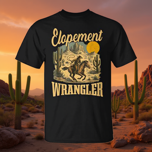 T-shirt à manches courtes pour adulte, unisexe, col rond, impression sérigraphique, Elopement Adventure Wedding Celebration - Product Image 3