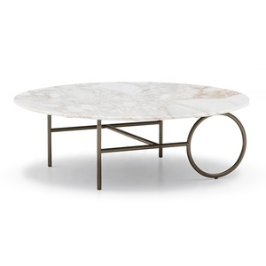 Mesa de <span class=keywords><strong>centro</strong></span> de mármol, estilo nórdico, muebles para el hogar de Metal, pequeño Stock de hierro forjado mesa de café moderno - Product Image 1