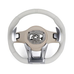 Volant en cuir blanc complet pour <span class=keywords><strong>Mercedes</strong></span> Benz Classe C W205 CLS W218 GLA45 CL W216 C216 CL500 CL550 <span class=keywords><strong>CL55</strong></span> CL63 C43 C63 <span class=keywords><strong>AMG</strong></span> - Product Image 2