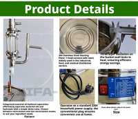 Distillateur d'huiles essentielles commercial en acier inoxydable 15L, équipement de distillation à la vapeur, extracteur de plantes pour lavande, rose, ferme et atelier