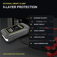 Démarreur de batterie 4-en-1 OEM ODM pour voiture, camion et moto 600A avec compresseur d'air, gonfleur de pneus et lumière d'urgence