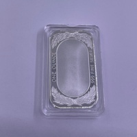 Barre d'argent non magnétique 31 grammes, artisanat métallique, souvenir, drapeau américain, rectangle, barre d'argent 1 oz, lingot massif, collection de lingots