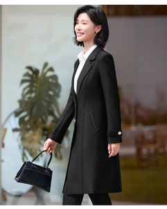 Cappotto Lungo da <span class=keywords><strong>Donna</strong></span> Verde Chiaro di Alta Qualità, Taglia S-5XL, Nuovo Stile Coreano Elegante per l'Inverno, Tendenza dell'Anno - Product Image 3
