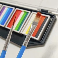 Peinture corporelle soluble dans l'eau 6 couleurs arc-en-ciel, facile à nettoyer, maquillage de fête OEM, peinture faciale en blocs