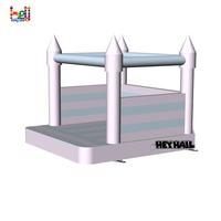Château gonflable 13x13 pieds, coloré, en PVC, pour enfants, idéal pour les fêtes d'anniversaire