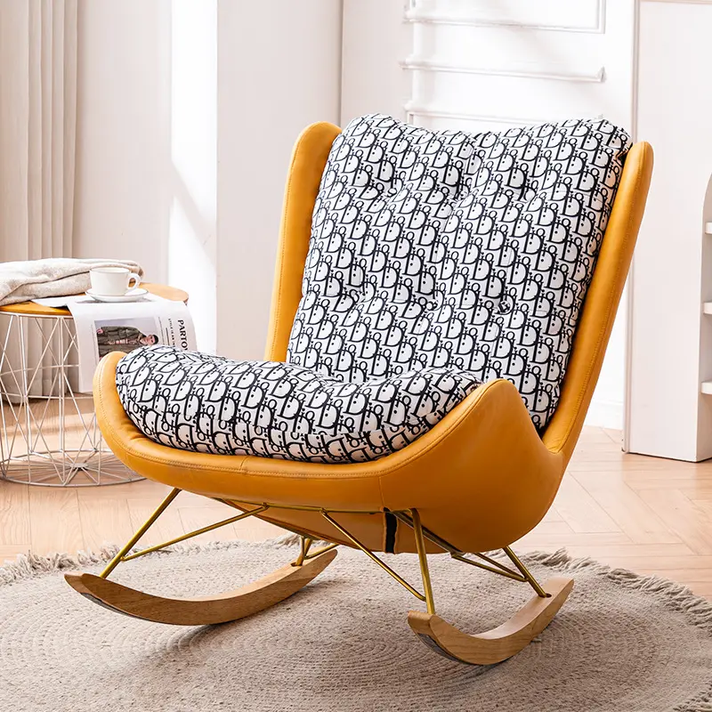 현대 흔들 의자 홈 거실 침실 발코니 소파 게으른 의자 단일 실내 흔들 의자