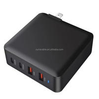 Nouveau chargeur PD en nitrure de gallium 160W 2A2C US Standard adaptateur PD à pied pliant 160WPD chargeur UK EU tête avec LED