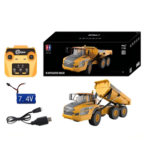 Camión Volquete RC Double E591-001 1:20 con Cubo Basculante, Sonido/Luces, Metálico, 10 Canales, Juguete para Niños, Cargador, Función Sígueme - Product Image 3
