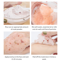 Commande en gros Logo personnalisé poudre Rose masque gelée masque végétalien marque privée pastèque Hydro gelée masque poudre