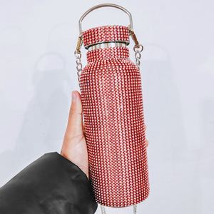 Wholesale 350ml 500ml 750ml 1000ml Sparkling Diamond Vacuum <b>Flask</b> Bling Rhinestone Stainless Steel Bling Diamond Water <b>Bottle</b> - Product Image 6