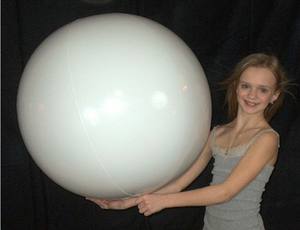 Weißer aufblasbarer <span class=keywords><strong>36</strong></span>-Zoll-PVC-Riesen-Softbals-Strandball mit benutzer definiertem Logo - Product Image 4