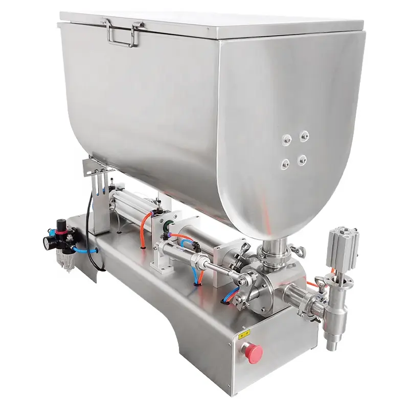 Flessenvulmachine Met Meng-En Verwarmingsfunctie Voor Verpakkingsapparatuur Voor Viskeuze Pasta-Suikerchocoladesaus