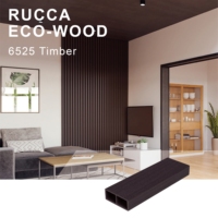 Bois de WPC recyclé en acajou 65*25mm, accessoires de porte en bois pour la conception architecturale extérieure, matériaux de construction