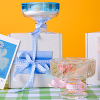 Kristall-Gelee-Wachskerzenhalter Duftkerzen im Ozeanstil Glas-Kerzenständer Wohndekor Geschenk Festtagsgeschenk Großhandel