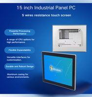 EVUC Panel PC Industrial Integrado de 15 Pulgadas, Resistente al Agua IP65, Intel I5 6200U/i5 7200U/i7 7500U Skylake/Kaby Lake, DDR4, en Stock