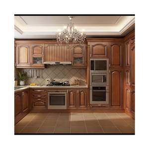 Juegos de Muebles de Cocina de Madera Maciza de Estilo Tradicional Americano, Laminado de Mármol, Mármol Artificial, Incluye Grifo, Hecho en China - Product Image 1