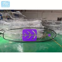 Pagaie de kayak à fond transparent Lumark anti-rayures, personnalisée pour les excursions en station, fabriquée en Chine