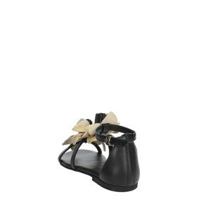 Sandali gladiatore basso F3424 stile coreano nero/oro con motivo a pois in vera pelle plvc imbottitura fodera in pelle EVA - Product Image 2