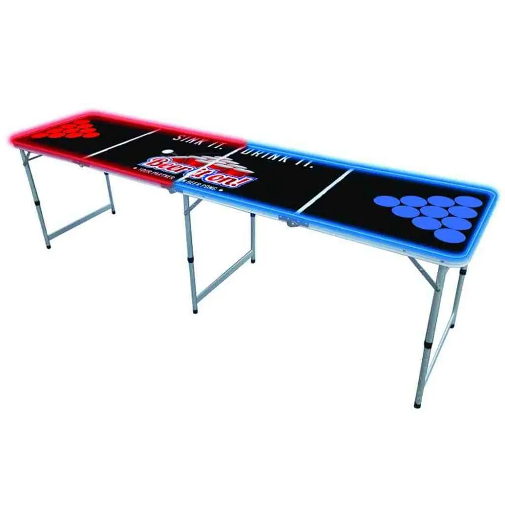 YILU Custom Foldable Led Beer Pong Table Outdoor Picnic Beer Pong Game Table