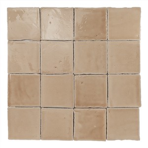 Piastrella in Ceramica Naturale Vitri 10x10, Finitura Opaca Beige per Pavimenti e Pareti - Product Image 1