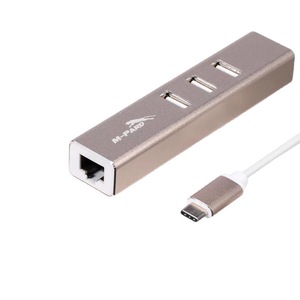 M-Pard Type <b>C</b> <b>Usb</b> Hub 4 Port Lan <b>Adapter</b> Aluminum Alloy For Computer Expansion - Product Image 1
