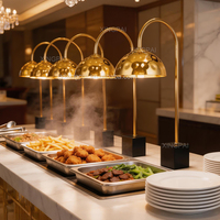 XINGPAI Dubai hôtel cinq étoiles lampe chauffe-aliments électrique éclairage alimentaire moderne lampe chauffante alimentaire unique pour la restauration