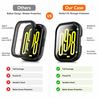 Protection d'écran en verre trempé pour Redmi Watch 6 5 4 Active Lite, coque de protection intégrale à clipser