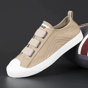 Summer Breathable Flat Trendy <b>Canvas</b> Skateboarding Shoes Leisure <b>Round</b> Toe Men Sneakers - Product Image 4