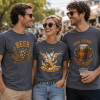 T-shirt JNEI pour homme, col rond, 150 g/m², respirant, séchage rapide, idéal pour les festivals bavarois et les événements en extérieur
