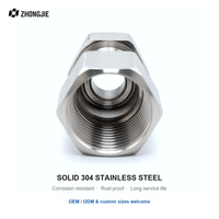 Adaptateur de tuyau en acier inoxydable 304, filetage interne femelle BSP de 0,5 pouce, raccord de union, coupleur fileté pour la plomberie