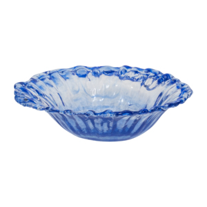 Grande Ciotola in Vetro Decorativa, Centrotavola Moderno con Effetto Sfumato Blu - Product Image 2