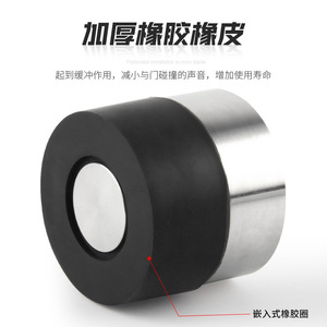 304 Stainless Steel Door Stop Solid Rubber Floor <b>Mount</b> Anti Collision For Glass Door Security Door - Product Image 2