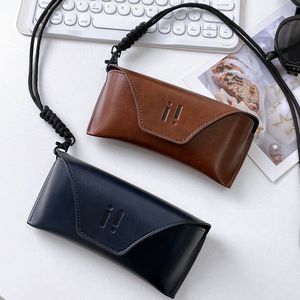 Factory Supply PU Leather Sunglasses <b>Case</b>, Neck Hanging Eyeglasses Storage Bag <b>for</b> Men & Women - Product Image 1